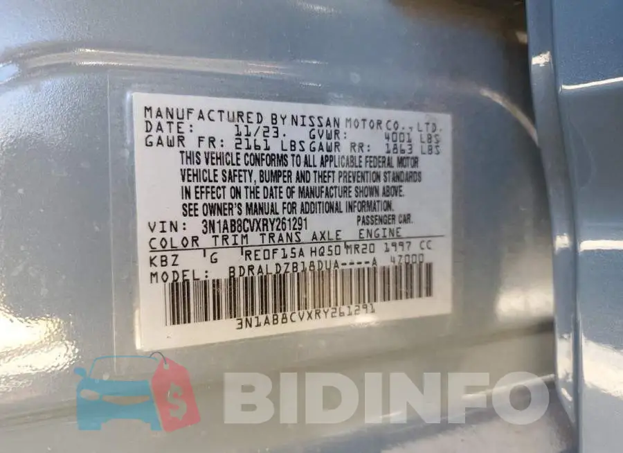 3N1AB8CVXRY261291 Photo# 12