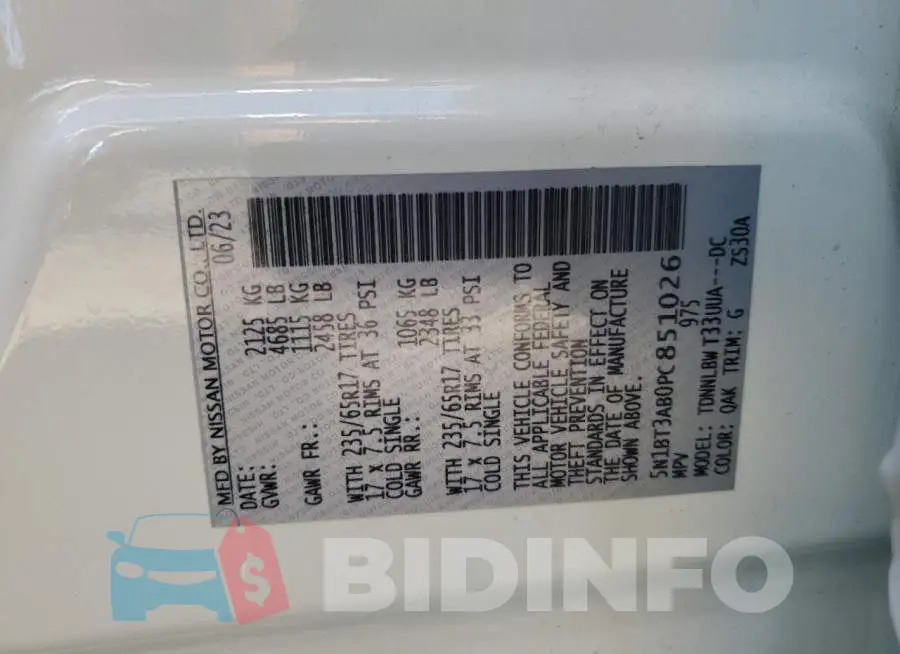 5N1BT3AB0PC851026 Photo# 12