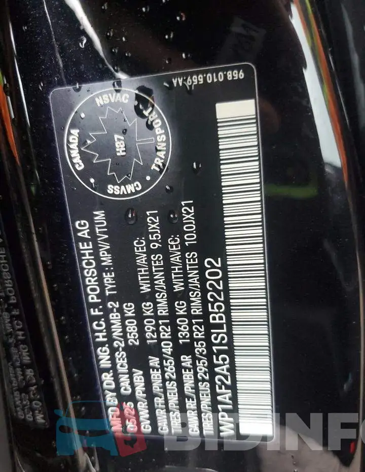 WP1AF2A51SLB52202 Photo# 14