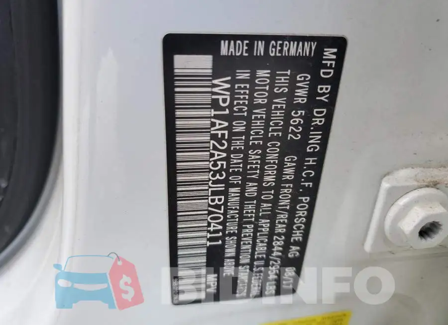 WP1AF2A53JLB70411 Photo# 13