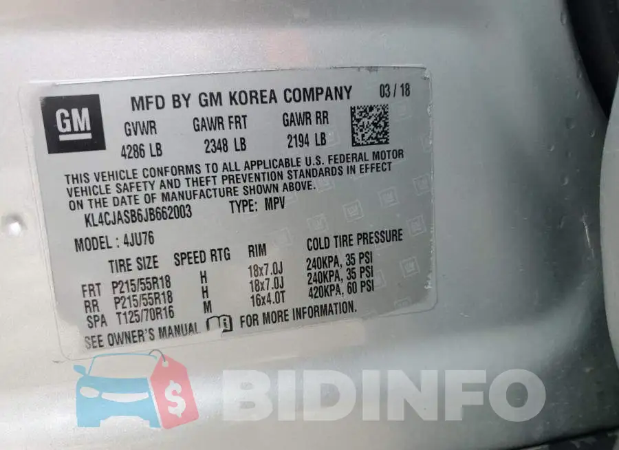 KL4CJASB6JB662003 Photo# 12