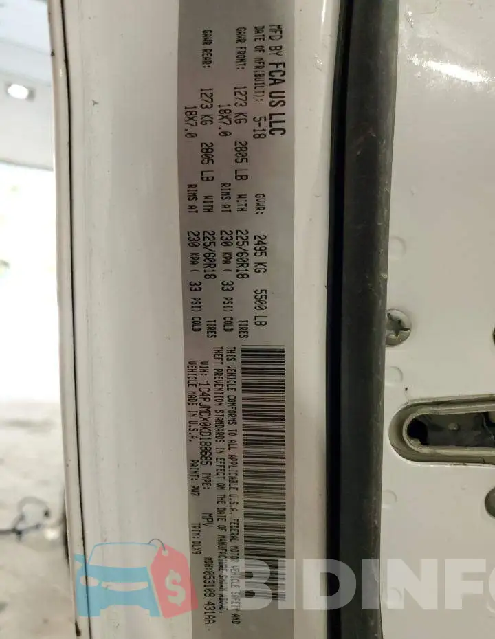 1C4PJMDX0KD188685 Photo# 14
