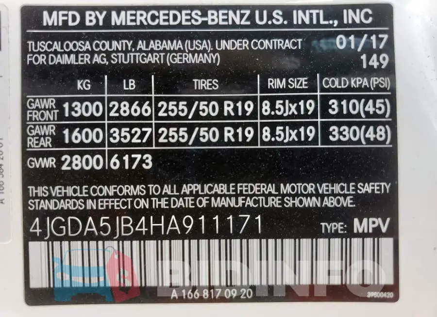 4JGDA5JB4HA911171 Photo# 13
