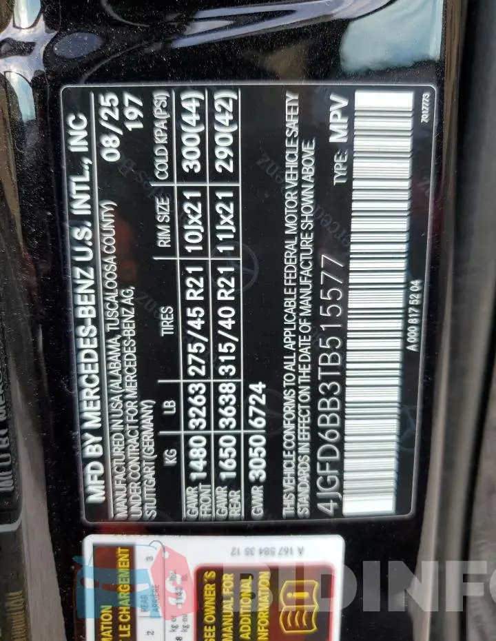 4JGFD6BB3TB515577 Photo# 12