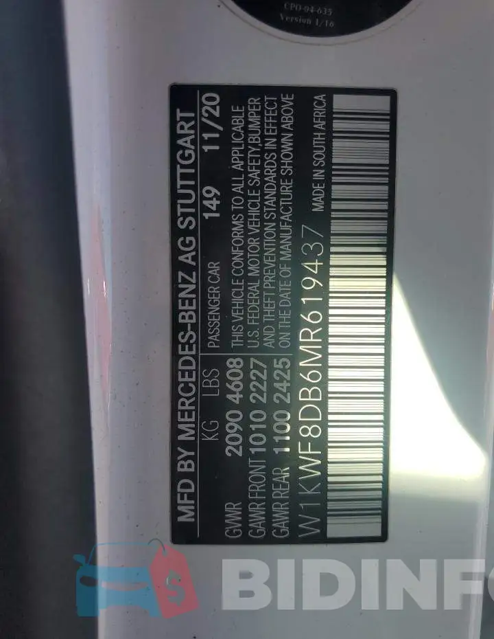 W1KWF8DB6MR619437 Photo# 12