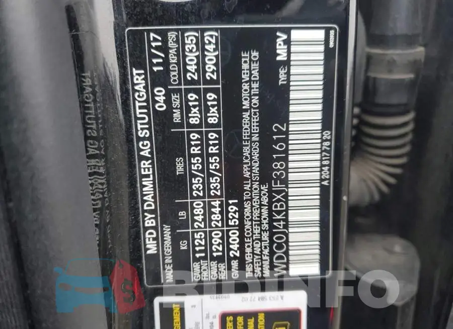 WDC0J4KBXJF381612 Photo# 13