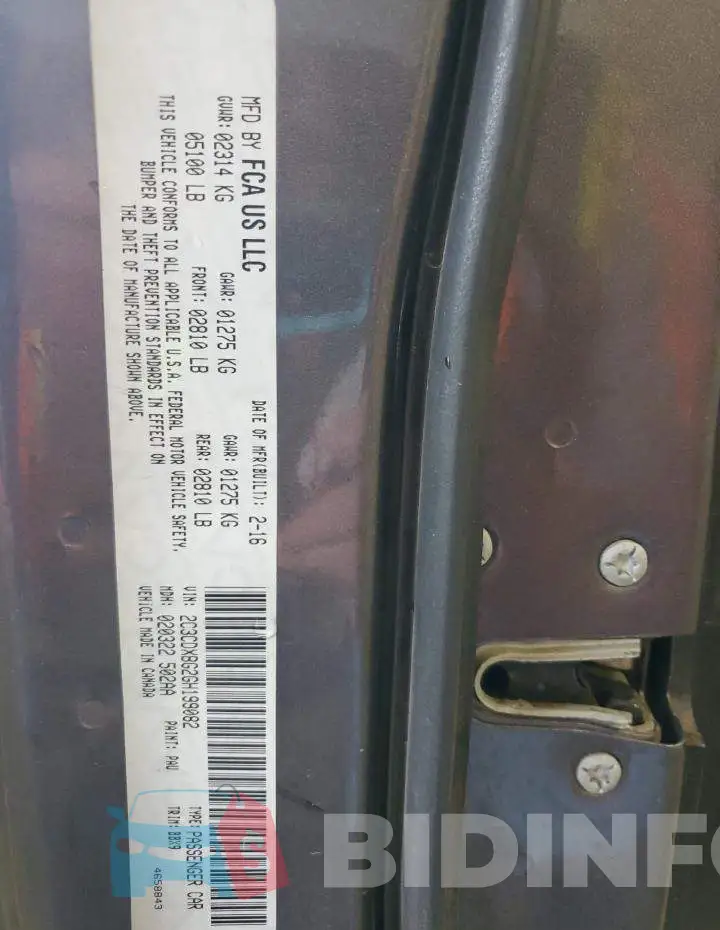2C3CDXBG2GH199082 Photo# 12