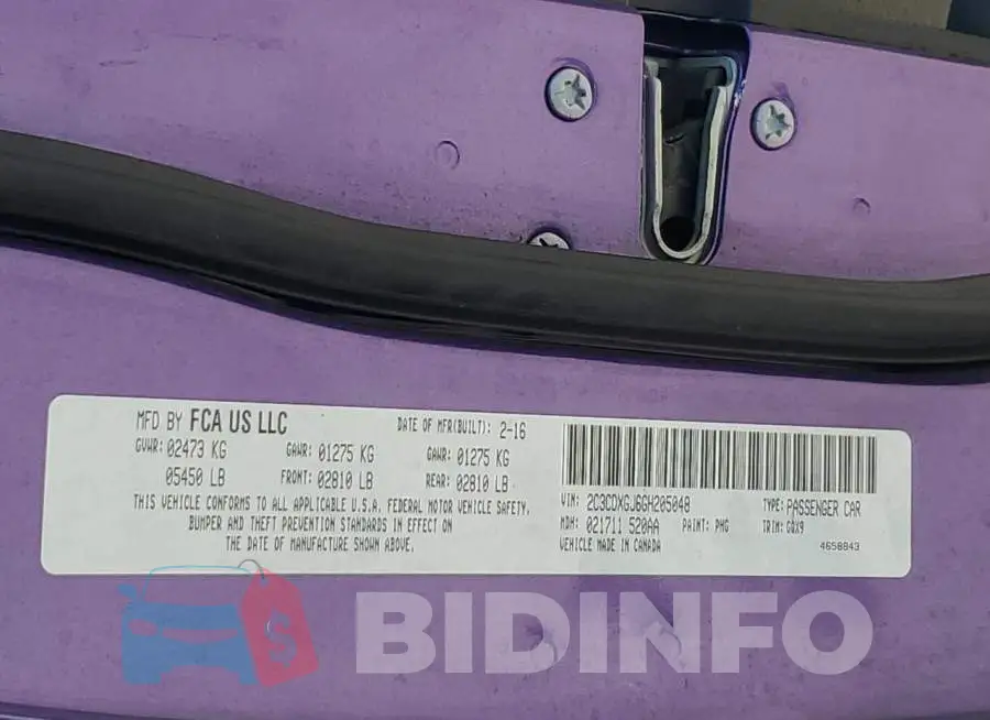 2C3CDXGJ6GH205048 Photo# 12
