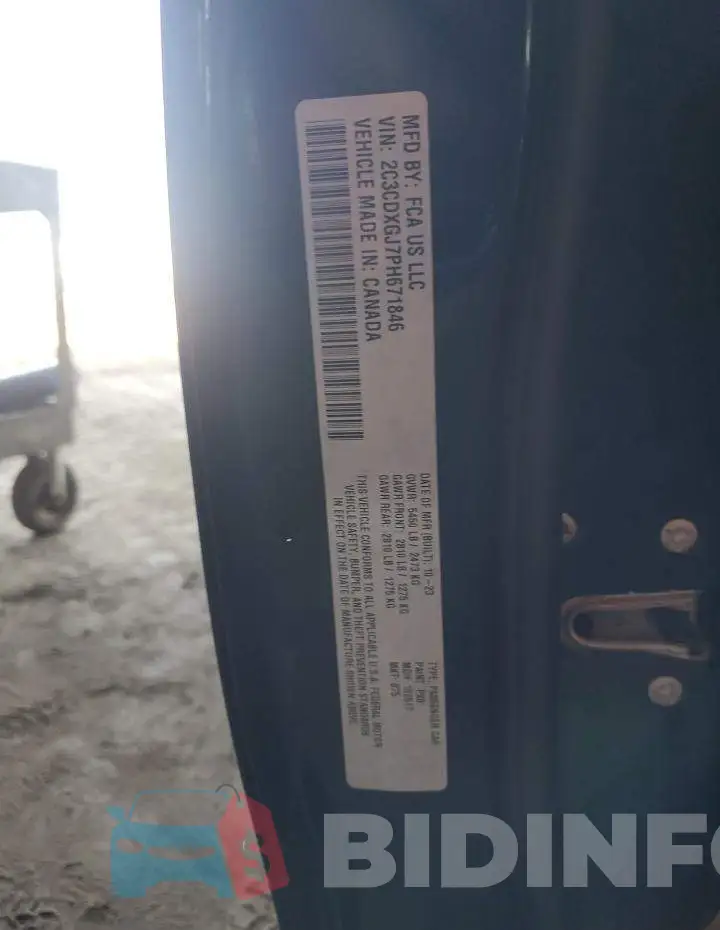 2C3CDXGJ7PH671846 Photo# 12