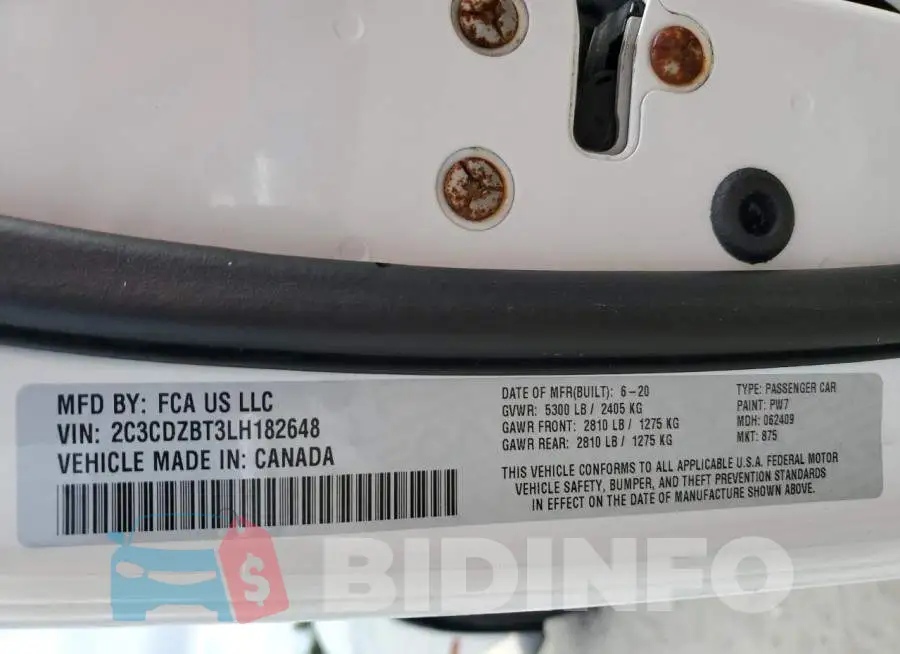 2C3CDZBT3LH182648 Photo# 12