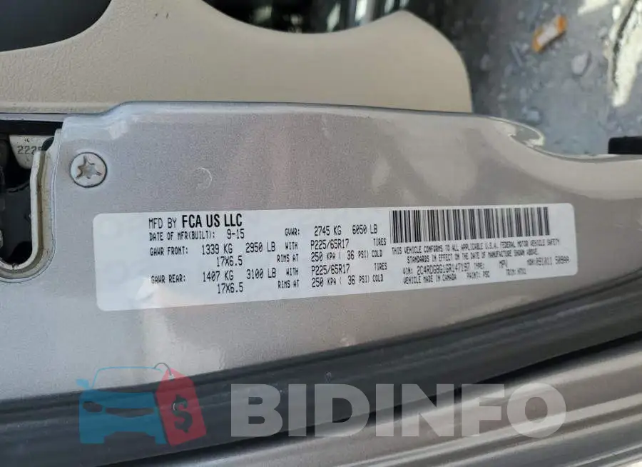 2C4RDGBG1GR147197 Photo# 13