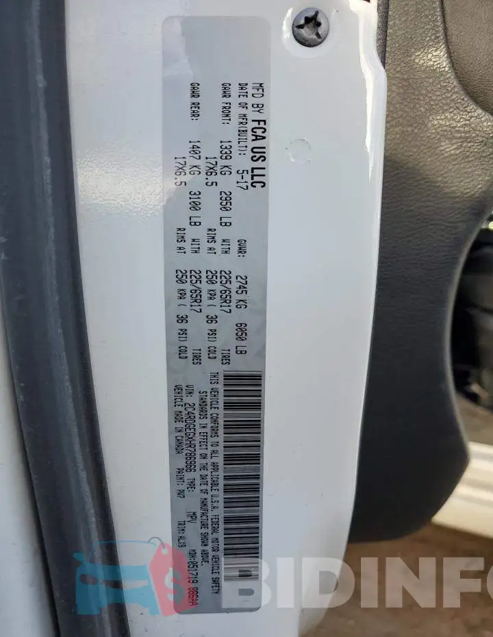 2C4RDGEGXHR786966 Photo# 13