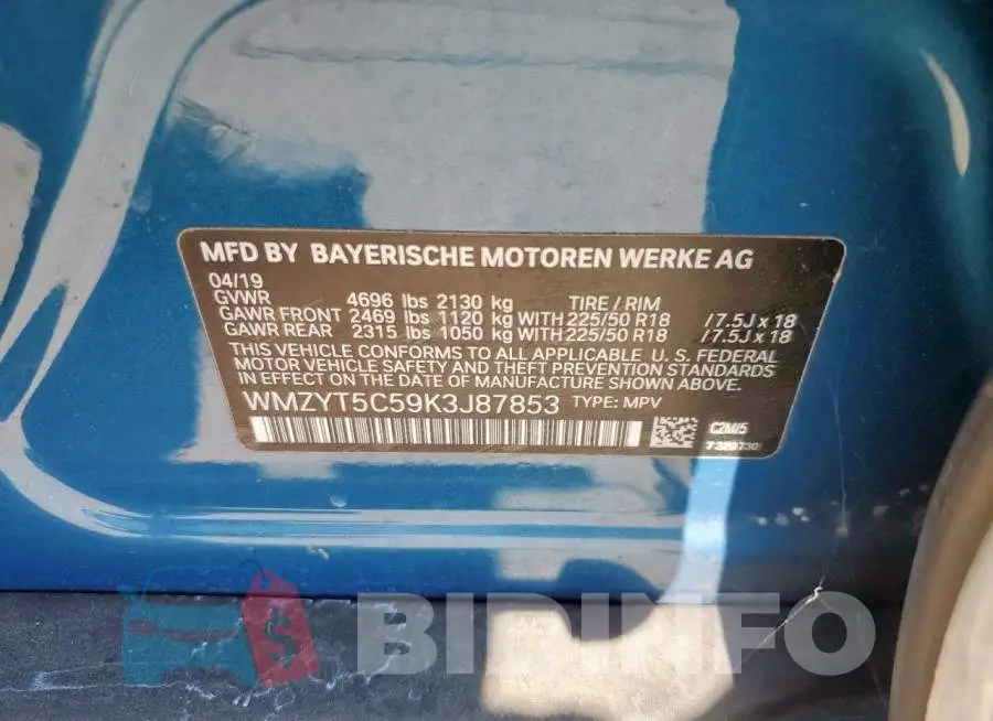 WMZYT5C59K3J87853 Photo# 13
