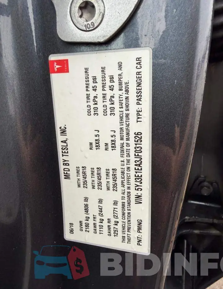 5YJ3E1EA3JF031526 Photo# 10