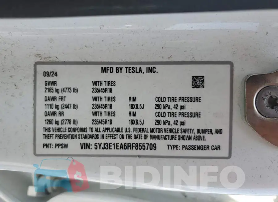 5YJ3E1EA6RF855709 Photo# 13