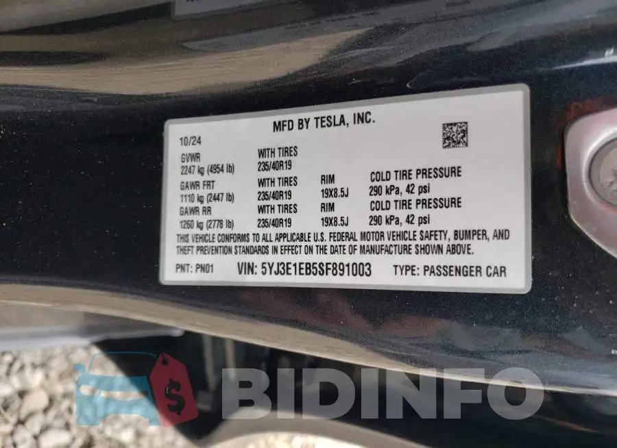 5YJ3E1EB5SF891003 Photo# 12