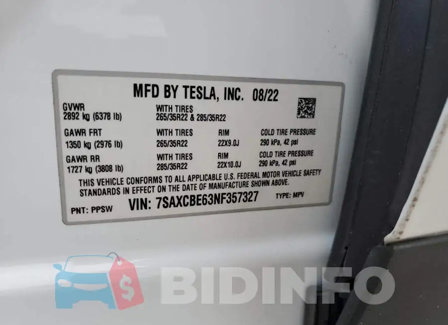 7SAXCBE63NF357327 Photo# 14