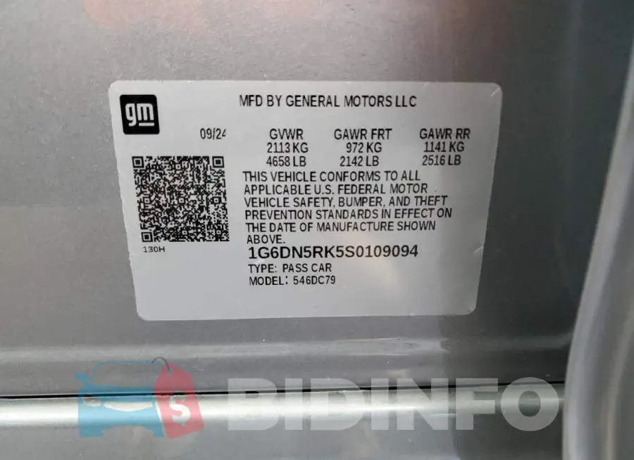 1G6DN5RK5S0109094 Photo# 12