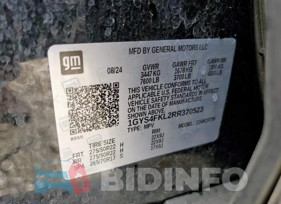 1GYS4FKL2RR370523 Photo# 13