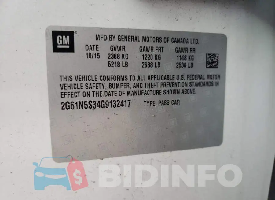 2G61N5S34G9132417 Photo# 12