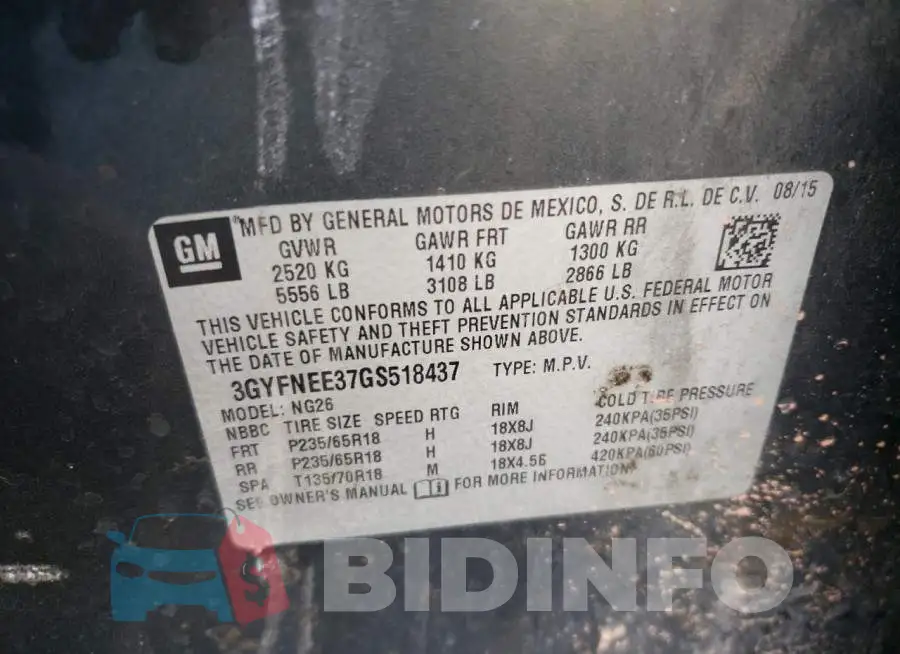 3GYFNEE37GS518437 Photo# 13
