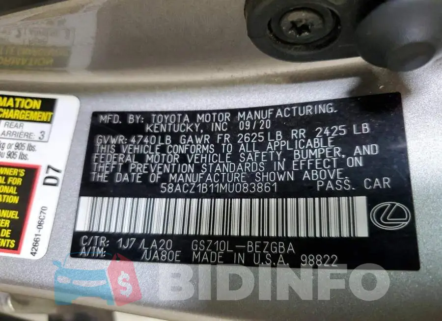 58ACZ1B11MU083861 Photo# 12