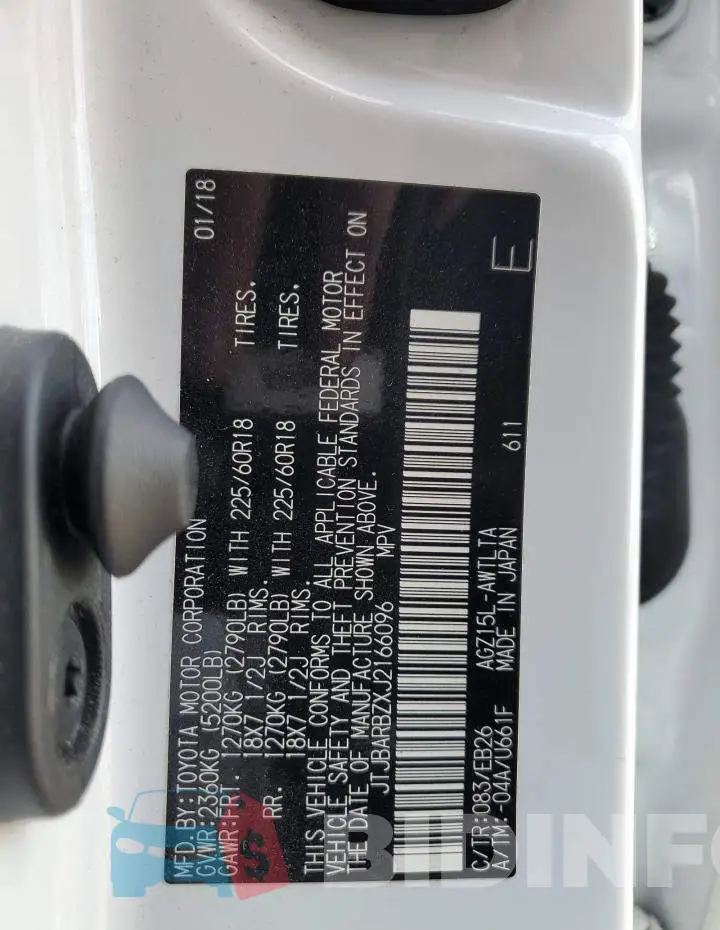 JTJBARBZXJ2166096 Photo# 13
