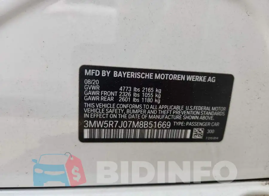 3MW5R7J07M8B51669 Photo# 12