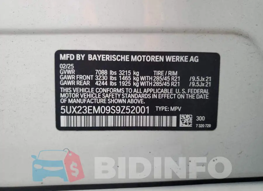 5UX23EM09S9Z52001 Photo# 13
