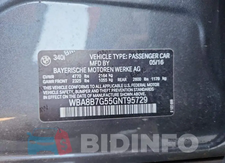 WBA8B7G55GNT95729 Photo# 12