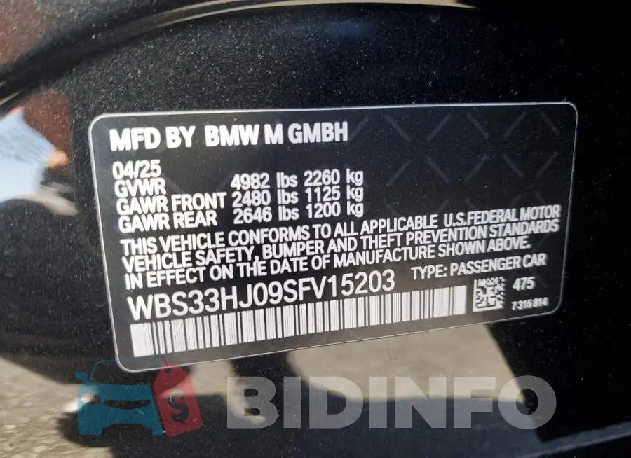 WBS33HJ09SFV15203 Photo# 12
