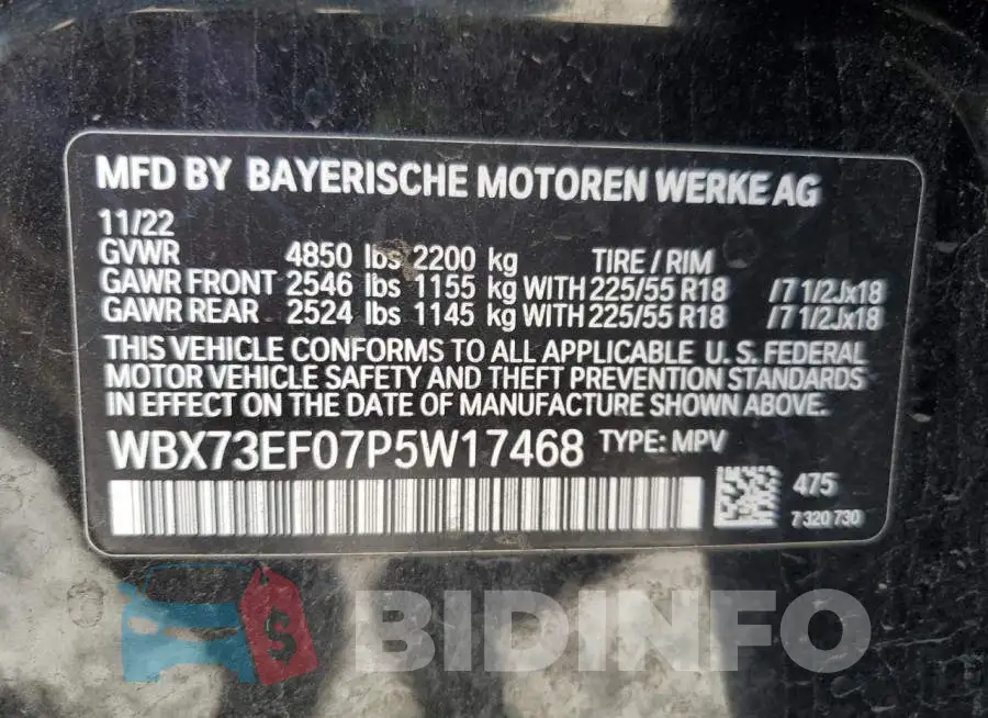 WBX73EF07P5W17468 Photo# 13