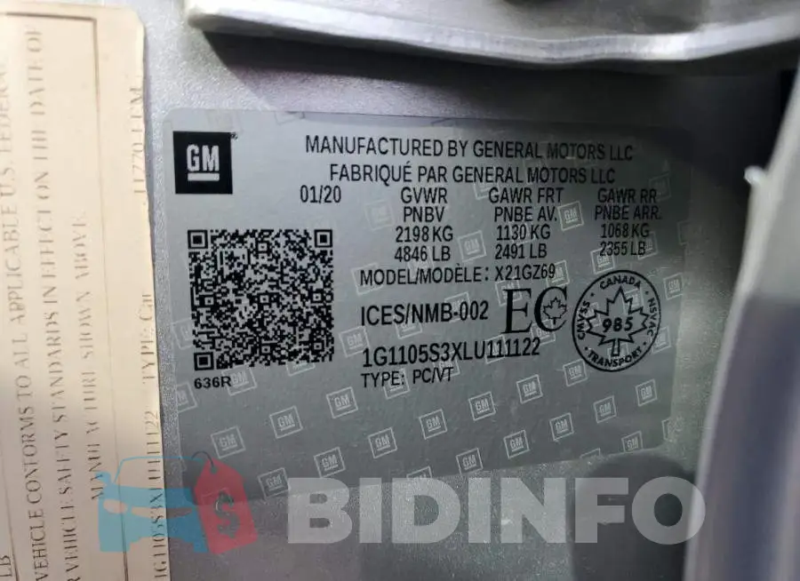 1G1105S3XLU111122 Photo# 12
