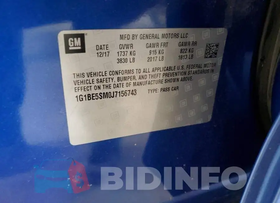 1G1BE5SM0J7156743 Photo# 12