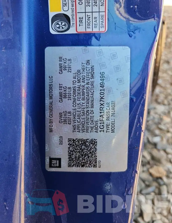 1G1FA1RX7K0149496 Photo# 13