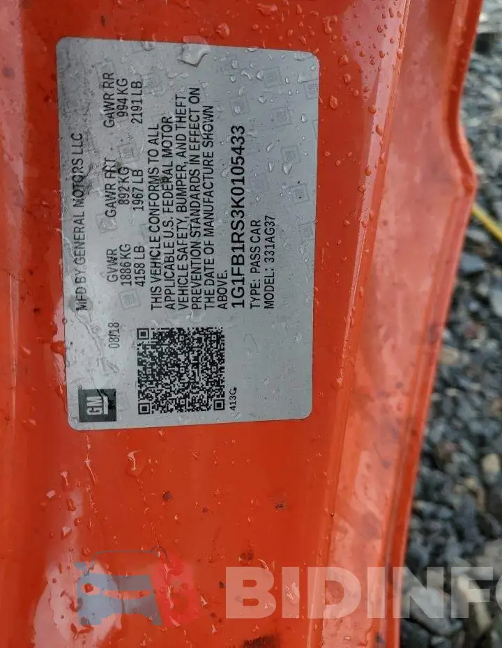 1G1FB1RS3K0105433 Photo# 12
