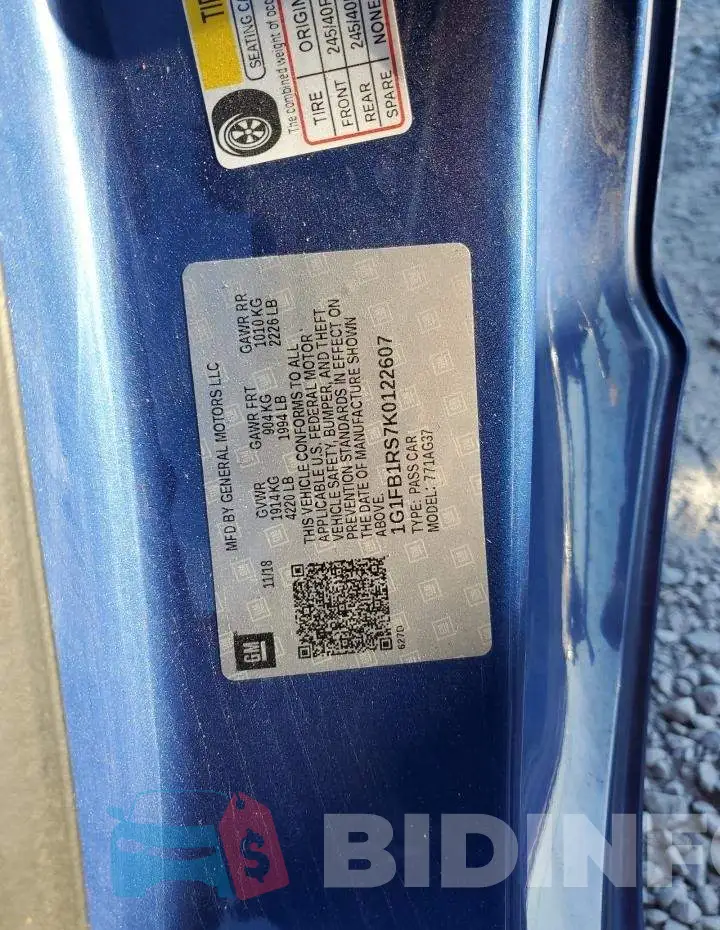 1G1FB1RS7K0122607 Photo# 12