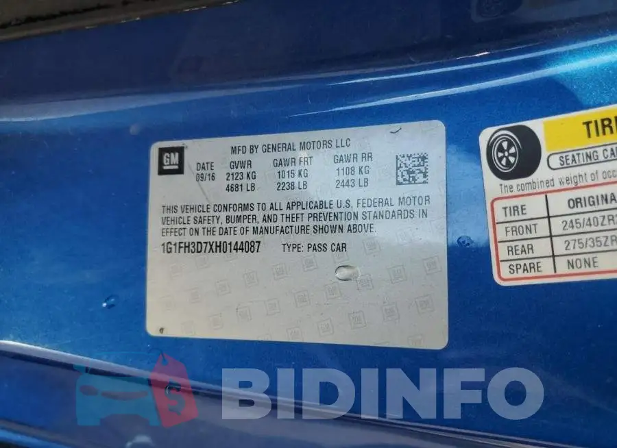1G1FH3D7XH0144087 Photo# 12