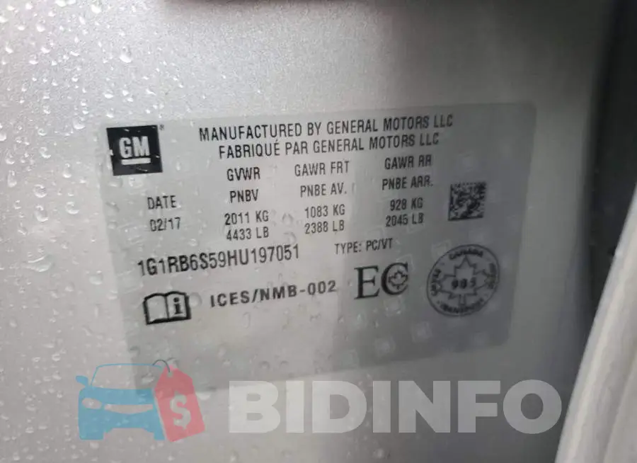 1G1RB6S59HU197051 Photo# 12