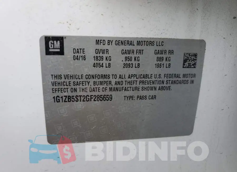1G1ZB5ST2GF285659 Photo# 12
