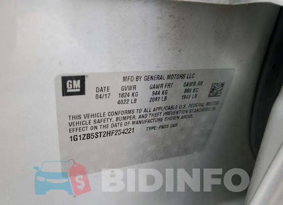 1G1ZB5ST2HF254221 Photo# 12