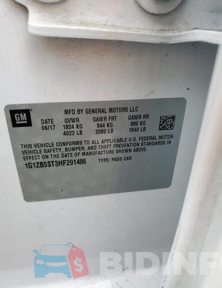 1G1ZB5ST3HF291486 Photo# 12