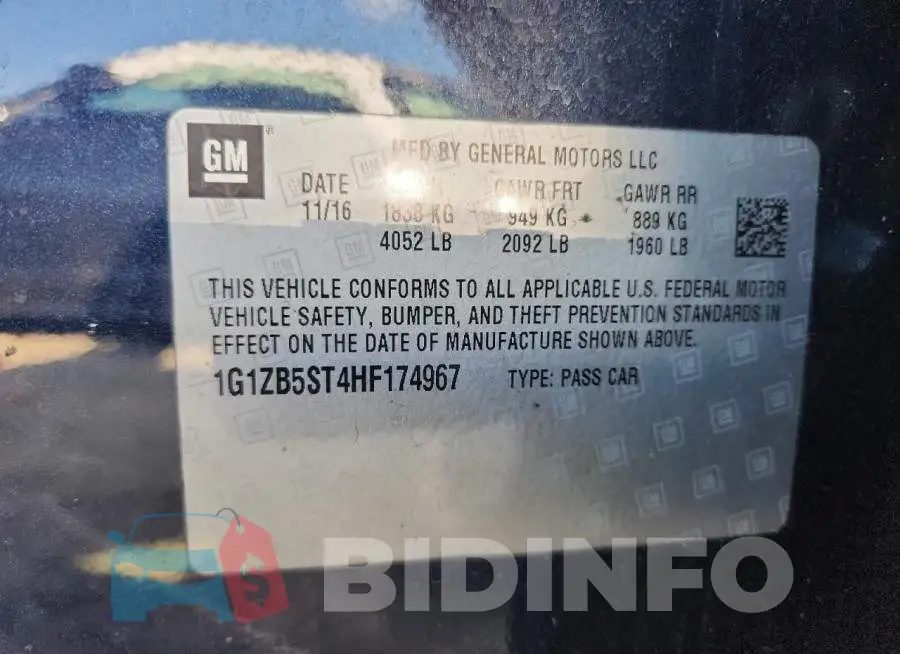 1G1ZB5ST4HF174967 Photo# 12