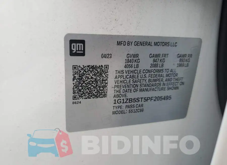 1G1ZB5ST5PF205495 Photo# 12