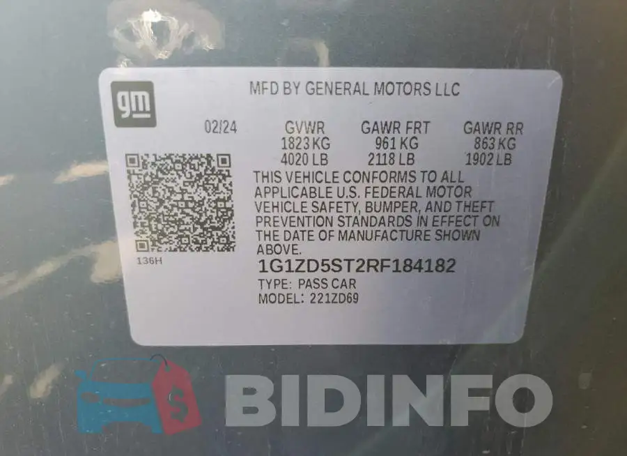 1G1ZD5ST2RF184182 Photo# 12