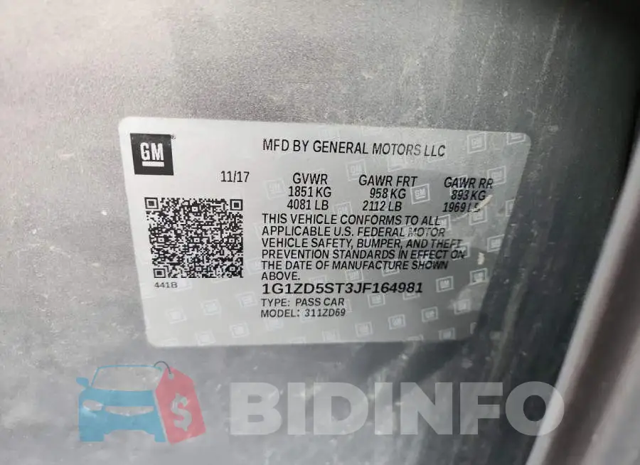 1G1ZD5ST3JF164981 Photo# 12