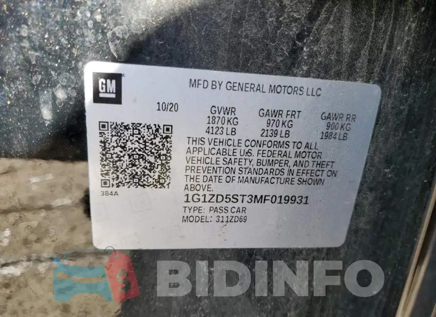 1G1ZD5ST3MF019931 Photo# 12
