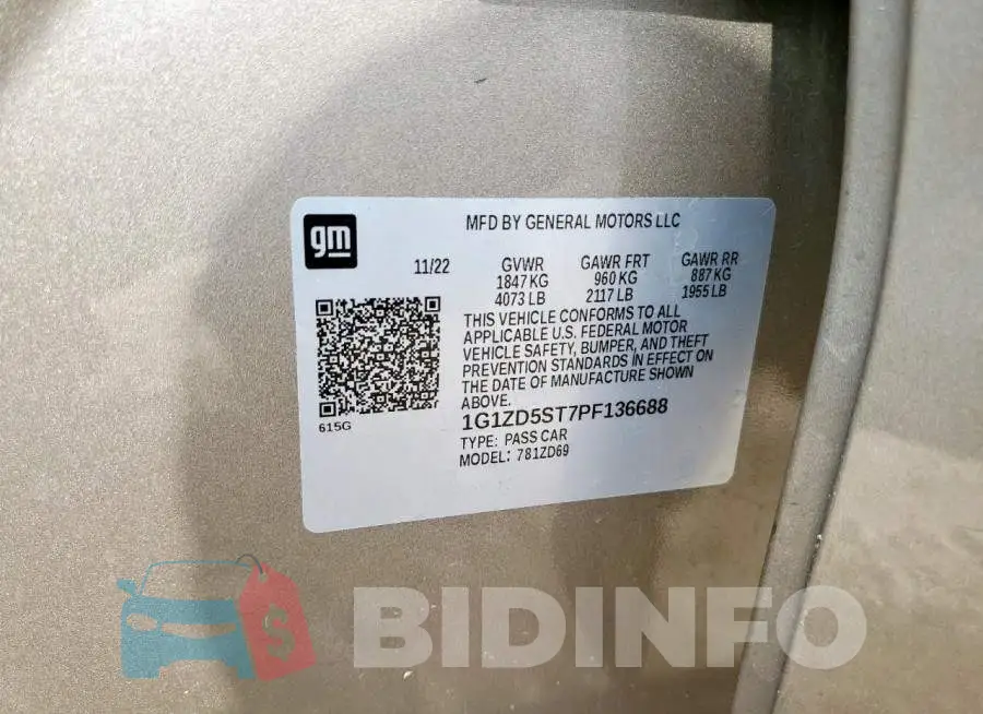 1G1ZD5ST7PF136688 Photo# 13