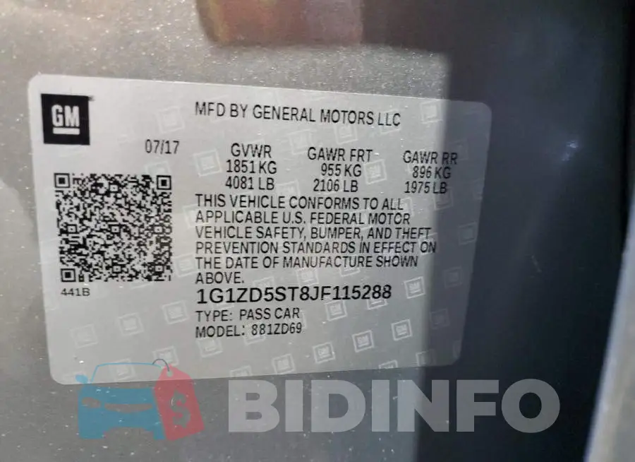 1G1ZD5ST8JF115288 Photo# 12