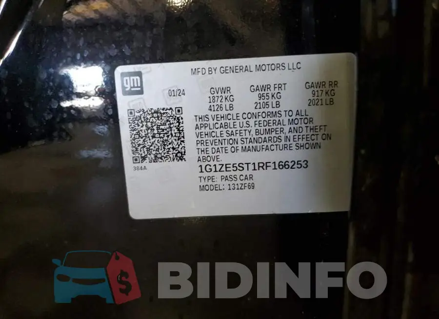 1G1ZE5ST1RF166253 Photo# 12